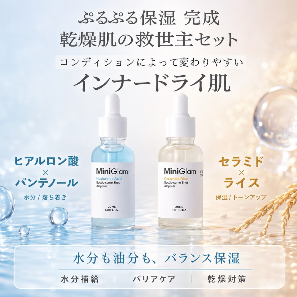 MINI GLAM Mini Glam 肌悩みセット(インナードライ肌)
